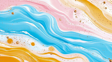 Poster - Marble ink colorful. Blue marble pattern texture abstract background. can be used for background or wallpaper 