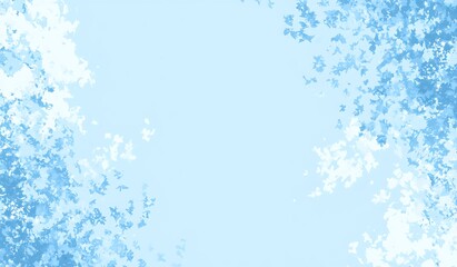 Poster - A soft blue background adorned with delicate snowflakes, creating a serene winter atmosphere perfect for seasonal themes.