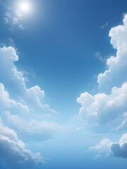 Wall Mural - blue sky with clouds