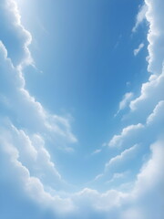 Wall Mural - blue sky with clouds