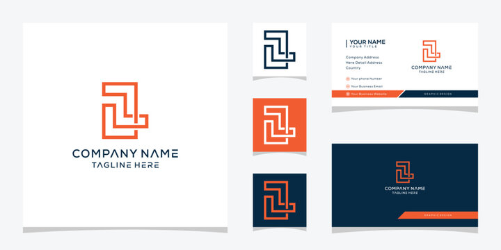 letter L business and technology logo design graphic icon vector