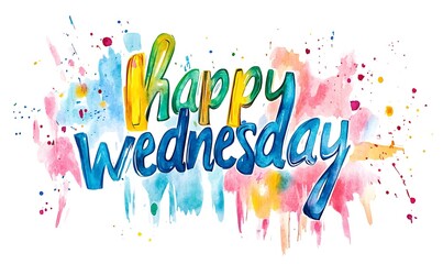 Poster - A colorful watercolor design featuring the text 