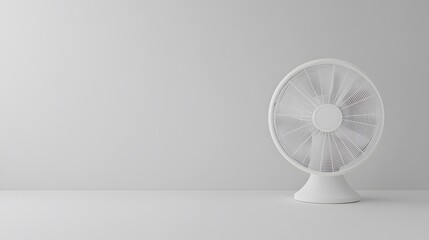 Aufkleber - A high-resolution image of an electric fan with a minimalist design, displayed on a plain, neutral background.
