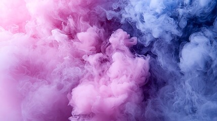 Poster - Dynamic and Colorful Smoke Trails in a Vibrant Composition of Soft Pastels Swirling Together to Create an Eye-Catching Visual Experience