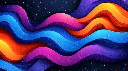 Poster - Vibrant Artistic Backdrop with Colorful Swirling Patterns Ideal for Creative Projects and Digital Designs Featuring Dynamic Fluid Shapes and Rich Color Gradients