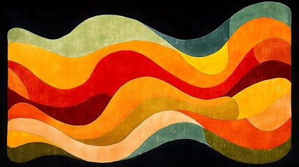 Poster - Artistic Exploration of Negative Space with Flowing Colors and Organic Shapes in a Vibrant Abstract Design
