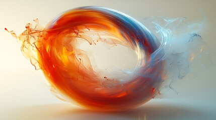 Poster - Abstract Dynamic Swirl of Mixed Media in Digital Artwork Showcasing Vivid Colors and Fluid Movements in an Artistic Representation of Energy and Motion