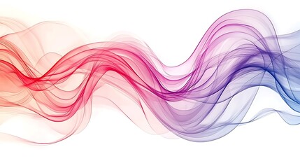 Poster - Abstract Minimalistic Desktop Background Design Featuring Soft Colorful Waves in Red, Pink, Purple, and Blue for Modern Digital Displays and Creative Projects