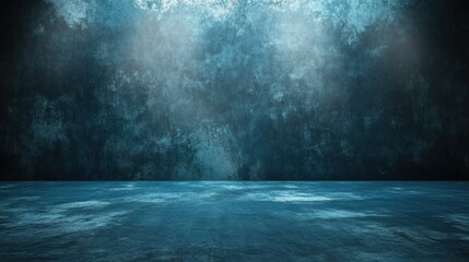 Poster - Abstract blue background with soft black vignette, perfect for creating modern and versatile studio banner designs