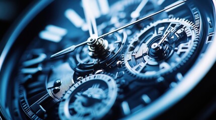 Poster - Intricate Watch Mechanism Close Up Detail Shot