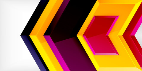 Poster - Vector 3d arrow techno design template