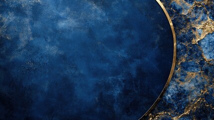 Poster - A smooth, blue lapis lazuli background filled with vibrant blues and golden hues, providing space for text or branding in a luxurious setting.
