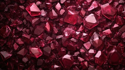 Poster - A stunning burgundy background filled with ruby gemstones, with plenty of room for adding text or branding on a luxurious canvas.