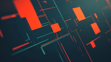 Poster - futuristic sci-fi techno lights in a cool triangular shape