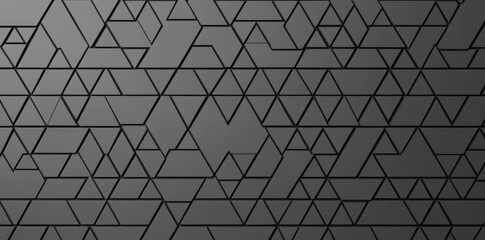 Poster - modern background with grey triangles 3d render  .3d illustration featuring grey triangles on a modern background  .grey triangles in a 3d render on a modern background  .modern background with 3d