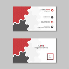 Modern and minimalist business card layout