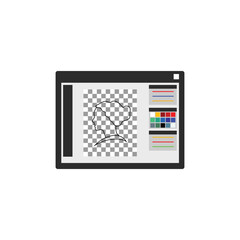 Poster - Browser interface icons on white background