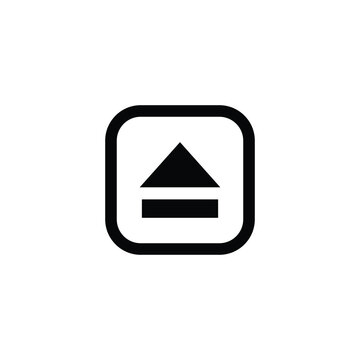 Eject Button Symbol Icon Vector. Eject icon isolated on white background. vector, icon for website design, mobile app, Vector Illustration