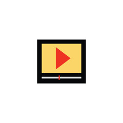 Poster - Watch video icon. Video icons. Play buttons. Media player vector icons.