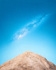 Poster - starry night over mountain peak celestial wonders and space exploration