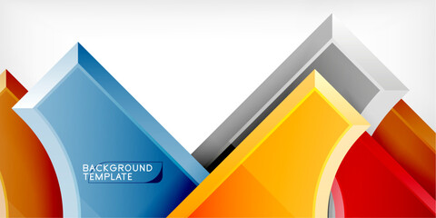 Poster - Geometric design abstract background - circles and triangles