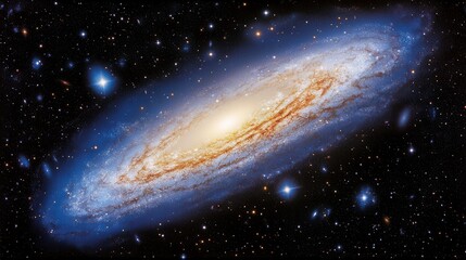 Wall Mural - Exploring the mysteries of the galaxy astronomical event outer space visual art cosmic environment wide-angle view science