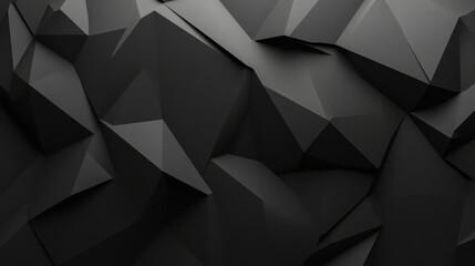 Poster - Abstract Dark Geometric Background with Sharp Angles and Facets for Modern Design, Textures, and Artistic Representations in Minimalist Style