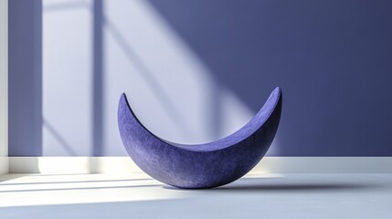 Poster - Purple Crescent Shaped Sculpture In A Room