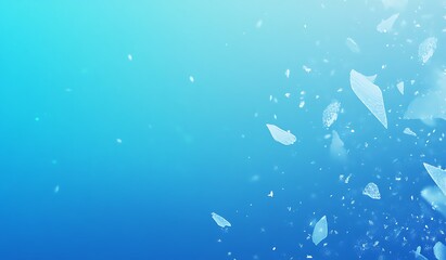 Poster - A serene blue background with floating translucent shapes, creating a calm and dreamy atmosphere.