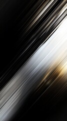 Poster - Abstract lines in black and silver create a dynamic visual effect, evoking a sense of movement and depth.