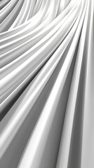 Poster - Flowing white fabric creates a smooth, elegant texture with gentle curves and shadows, evoking a sense of calm.