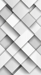 Poster - Abstract white geometric shapes layered in a modern design, creating a sense of depth and texture.