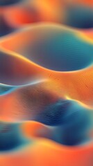 Poster - Abstract, colorful waves in warm and cool tones create a serene, dynamic feel, showcasing fluid motion and texture.
