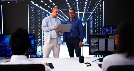 Leinwandbilder - Data Center Security Cyber Management