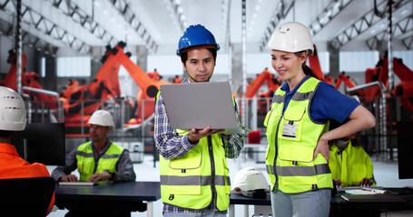 Poster - Worker In Automotive Car Factory