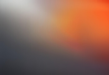 Poster - Abstract blurred background with gradient blend of grey, orange, and dark hues.  Soft, smooth texture evokes a calming, atmospheric mood.