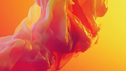 Poster - Abstract Draped Fabric in Warm Orange Hues