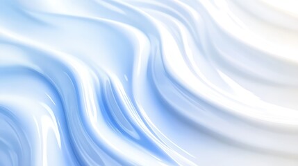 Poster - Abstract Blue and White Swirling Fabric Design