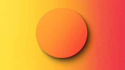 Poster - Orange Circle on a Yellow to Red Gradient Background