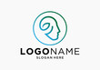 © Brojomusti - Illustration of the human head logo. Organic head brain logo concept design.