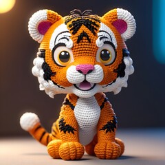 Wall Mural - tiger stuffed doll 