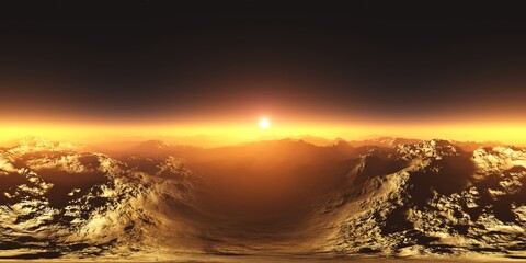 Wall Mural - mars, hdri, environment map , round panorama, spherical panorama, equidistant projection, 360 high r