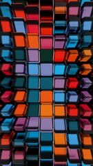 Leinwandbilder - a colorful abstract background with many squares