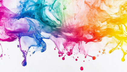 Fototapete - Vibrant colors blend in flowing abstract liquid art