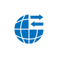 Poster - Import and export icon Thin line illustration set