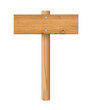 © backup16 - 3d wooden signboard vector illustration. Realistic wood sign post. Blank arrow with wood texture, plywood road pointer. City guidance.