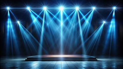 Wall Mural - Dark abstract background. Empty neon stage with rays, dark, abstract, background, empty, neon, stage, rays, illuminated