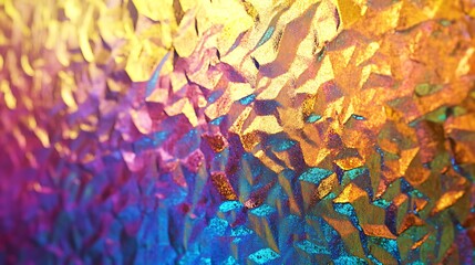 Poster - A shimmering holographic rainbow foil with dynamic iridescent textures, showcasing abstract patterns and vibrant hues that transition seamlessly in a hologram effect