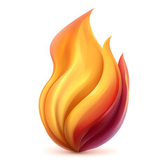Poster - Colorful flame graphic showcasing vibrant hues of orange, red, and yellow in an abstract design