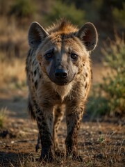 Canvas Print - Spotted hyena in the wild.